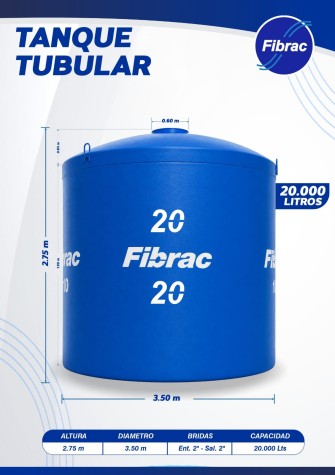 Tanque tubular de 20.000  L